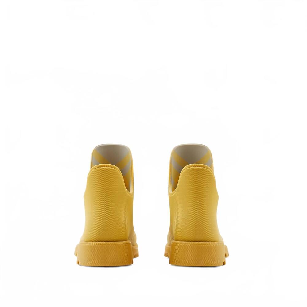 NEW BURBERRY men's marsh rainboots in yellow - Picture 3 of 5